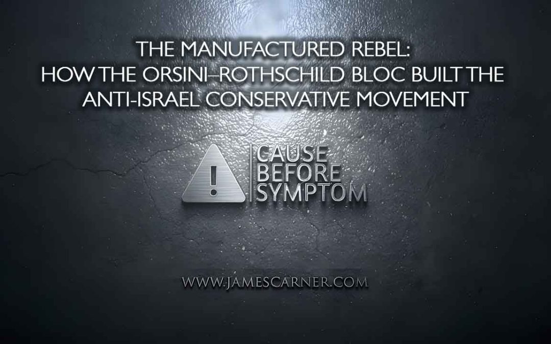 The Manufactured Rebel How the Orsini–Rothschild Bloc Built the Anti-Israel Conservative Movement